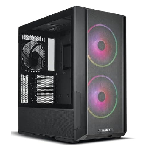 Image of Lian Li LANCOOL 216 RGB Mid-Tower PC Case, Black - High Airflow Design with ARGB Fans