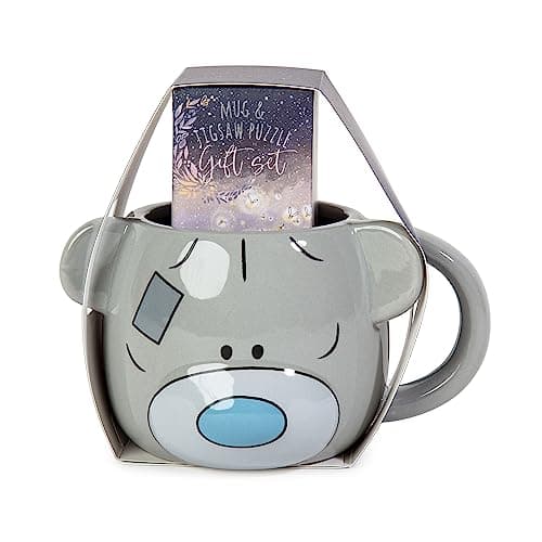 Image of Me to You Tatty Teddy Mug and Jigsaw Gift Set AGZ01186 Official Collection, Grey, Blue, Ceramics