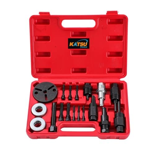 Image of KATSU Tools 18PCs Air Conditioning Compressor Clutch Hub Puller and Installer Set, Auto Car Van Truck A/C Clutch Remover 450833