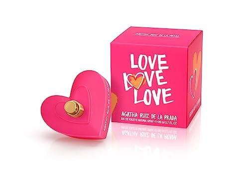 Image of Agatha Ruiz de la Prada Perfumes - Love Love Love, Eau de Toilette for Women - Long Lasting - Charming, Playful and Modern Fragance - Fruity, Citrus and Floral Notes - Ideal for Day Wear - 80 ml