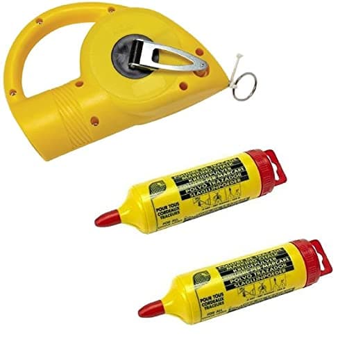 Image of Maxi Chalk Line 30mtr Road/Roof Marking c/w 2No Chalk Flasks, Yellow