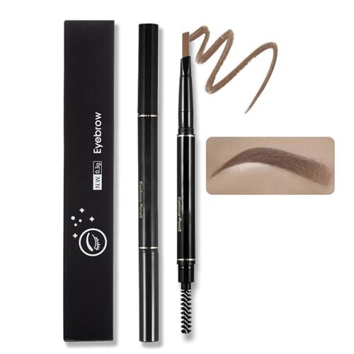 Image of Waterproof Dual-Ended Eyebrow Pencil For Precise Outlining And Natural Full Brows In Light Brown - Long Lasting Smooth High Pigmentation With Spoolie Brush For Blending Grooming And Touch Ups All Day
