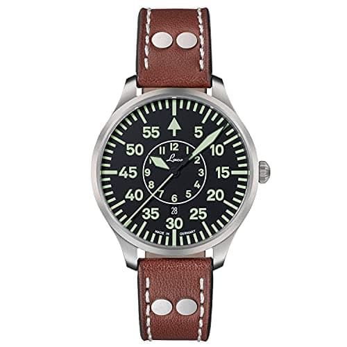 Image of LACO Zurich.2.D 40 Aviator Watch Made in Germany 40 mm Diameter High Quality Quartz Watch with Date Display Tree Pattern B Unique Quality Outstanding Workman Waterproof