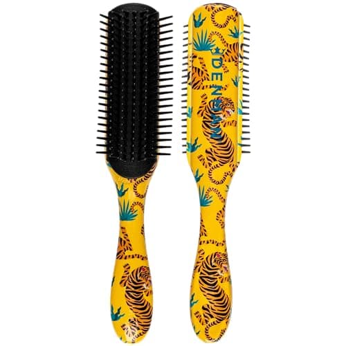 Image of Denman D3 Original Curl Definer & Styler – 7 Row Detangling Brush for Smooth, Defined Curls – Precision Styling Brush for Curly or Straight Hair, Tiger