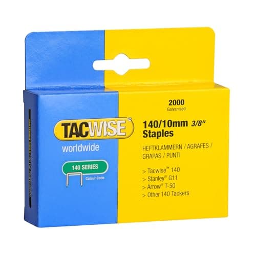 Image of Tacwise 0347 Type 140/10mm Heavy Duty Galvanised Staples, Pack of 2000