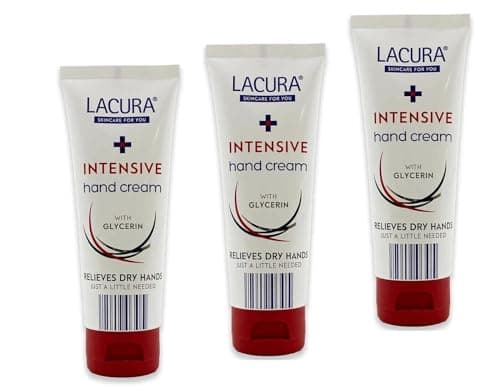 Image of Aldi Lacura - Intensive Hand Cream | With Glycerin | Relieves Dry Hands | 75mL [x3] [Packaging may Vary]