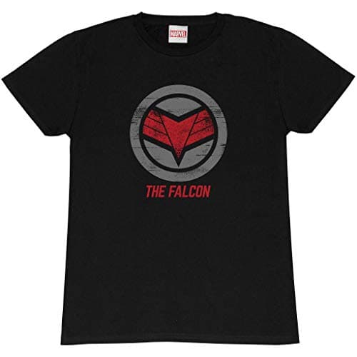 Image of Marvel The Falcon And The Winter Soldier The Falcon Logo Women's Boyfriend Fit T-Shirt Black S