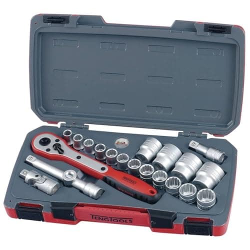 Image of Teng T1221 1/2-inch Metric Socket Set Drive (21 Pieces)