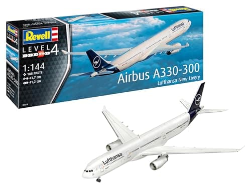 Image of Revell 03816 Airbus A330-300 - Lufthansa New Livery 1:144 Scale Unbuilt/Unpainted Plastic Model Kit
