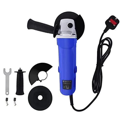 Image of Mini Electric Angle Grinder 750W, with 115mm Discs, Auxiliary Handle and Safety Guard, Multifuction Corded Angle Grinder for Tile Soft Metal Grinding Polishing