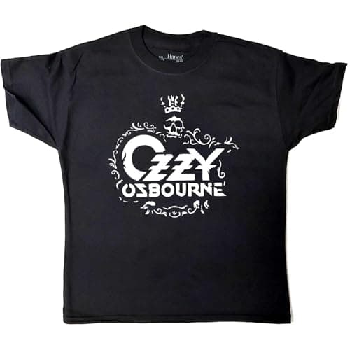 Image of Ozzy Osbourne Boys/Girls Cotton Logo T-Shirt - Black - 12-13 Years