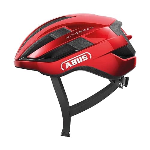 Image of ABUS WingBack Racing Bicycle Helmet - Simple Helmet for Sporty Riding in Everyday Use and Leisure Time for Adults and Teenagers - Red, Size M