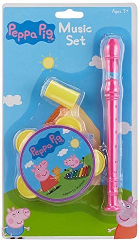 Image of HTI & Games Peppa Pig Kids Musical Set with Tambouriner and Recorder for Children Boys & Girls Aged 3+