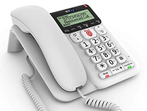 Image of BT Décor 2600 Corded Landline House Phone, Home Phone, Advanced Nuisance Call Blocker, Call Block Button, Handsfree, Mute Button