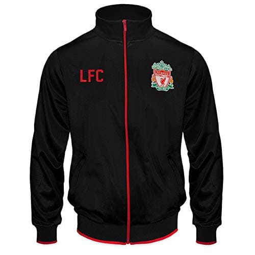 Image of Liverpool FC Official Gift Boys Retro Track Top Jacket Black 6-7 Years SB