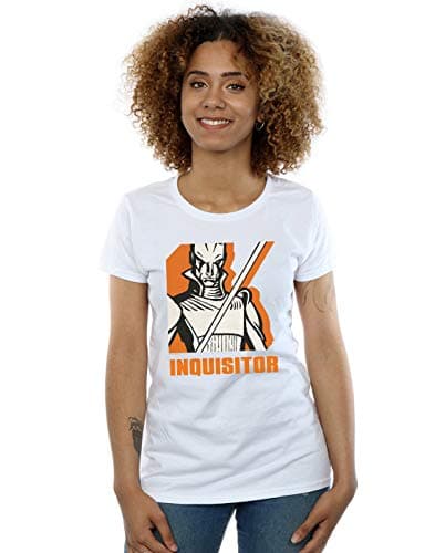Image of Star Wars Women's Rebels Inquisitor T-Shirt White Large