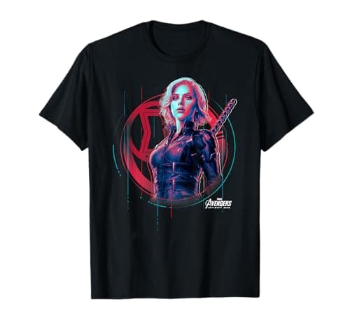 Image of Marvel Infinity War Black Widow Icon Tech Graphic T-Shirt T-Shirt