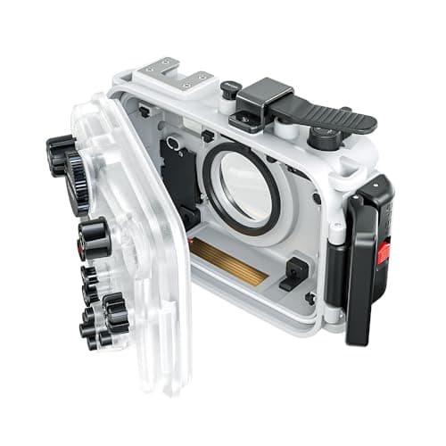 Image of Andoer TG7 Camera Waterproof Case Housing Case for Action Camera Underwater 60m/195ft Diving Protective Case with 52mm Threaded Interface & 67mm Lens Adapter Compatible with Olympus TG-7 Camera