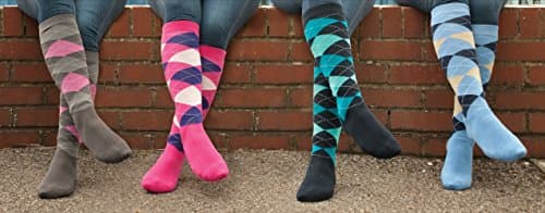 Image of Rhinegold 0 Cool & Dry Cushioned Sole Riding Socks-Pink/Navy, One Size