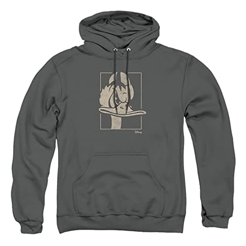 Image of Cotton Soul Disney Donald Duck Portrait Unisex Hoodie, Charcoal, Medium
