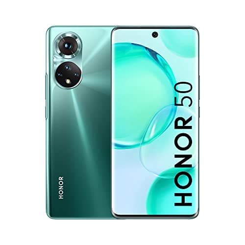 Image of HONOR 50 Mobile Phone 5G SIM Free Unlocked 6 + 128 GB Smartphone with 108 MP Camera, 120 Hz 6.57 Inch Curved Screen, Android 11, 2 Year Warranty