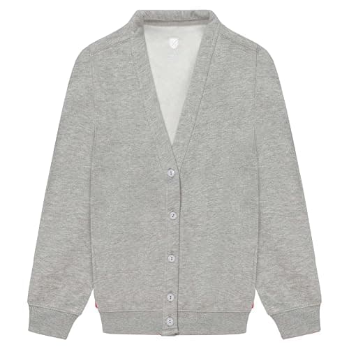Image of Miss Chief Girls Smart School Cardigan Sweatshirt Uniform Age 3 4 5 6 7 8 9 10 11 12 13 ((28) 7-8yrs, Grey)