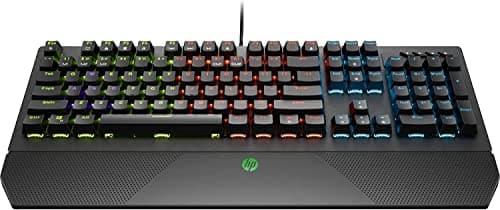 Image of HP Pavilion Gaming Keyboard 800 Anti-Ghosting Function with Rollover To N Buttons, Switch with Mechanical Greetech Blue, Dedicated LED for Each Button,Black