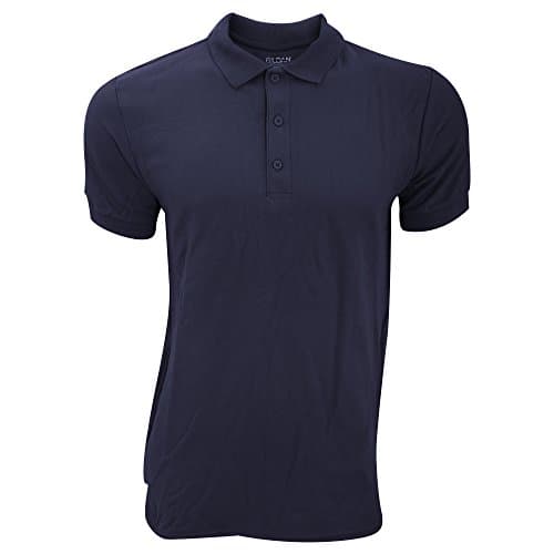 Image of Gildan Mens Premium Cotton Sport Double Pique Polo Shirt (L) (Navy)