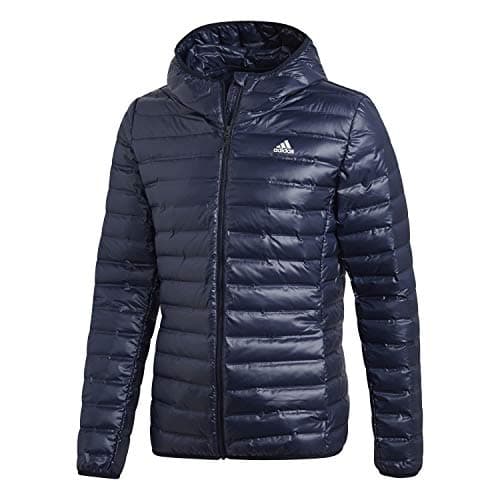 Image of adidas Men's Varilite Hooded Down Jacket, Legend Ink, XS