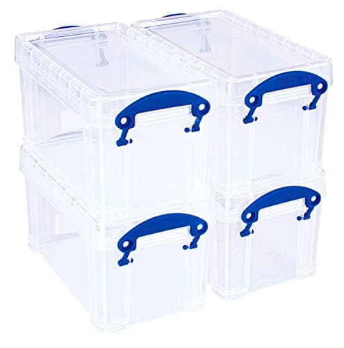 Image of Really Useful Plastic Storage Box 2.1 Litre Clear (Pack of 4)