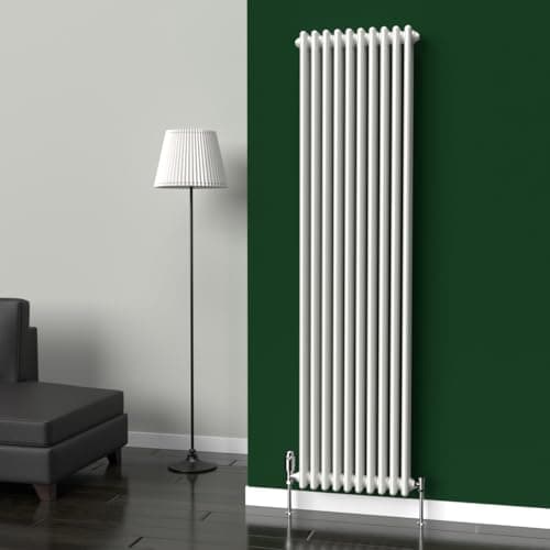 Image of Lux Heat White Vertical 3 Column Traditional Radiator 1800mm (H) x 470mm (W)
