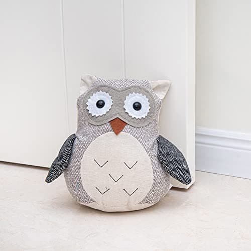 Image of Marwood Cute Door Stopper Decorative Door Stops for Home and Office, Owl Weighted Interior Doorstop Fabric Stuffed Animal Door Stopper Floor Decorative