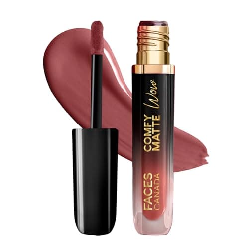 Image of FACESCANADA Comfy Matte Wow Liquid Lipstick - Choco Couture 01, 3.8Ml One Swipe Application Highly Pigmented Comfortable Wear Glides Smoothly Long Lasting Transferproof
