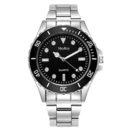Image of Luxury Mens Stainless Steel Watch - Quartz Analogue Waterproof Wristwatch With Multifunctional Date - Classic Business Work Office Gifts - Daily Deals