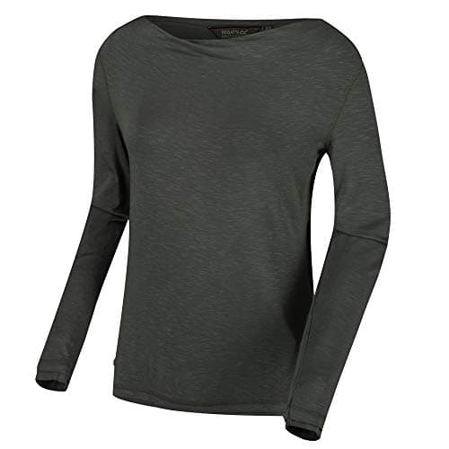 Image of Regatta Women's Frayler Long Sleeve Ball Neck Side Slit Hem T-Shirts/Polos/Jackets