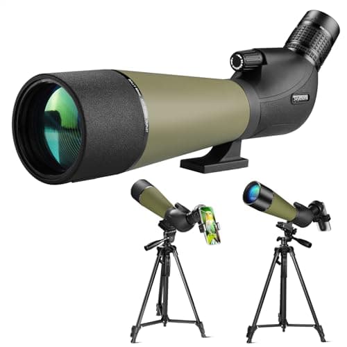 Image of SVylthorix 80mm Spotting Scope with Standard Tripod, Waterproof Fog-Proof Spotter Scope + Phone Adapter & Carrying Bag - BAK4 Prism for Bird Watching, Wildlife Observation, Outdoor Hiking, Stargazing