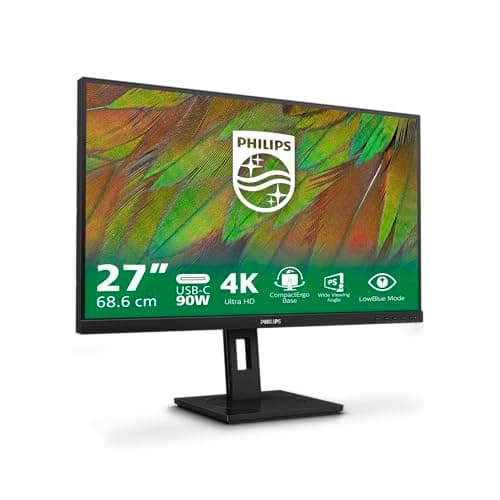 Image of Philips 27B1U3900-27 inch Ultra HD monitor, height adjustable, speakers, Adaptive Sync (3840x2160, 60 Hz, 2x HDMI 2.0, 1x DisplayPort 1.4, 1x USB-C (90 W PD), RJ45, USB Hub) black