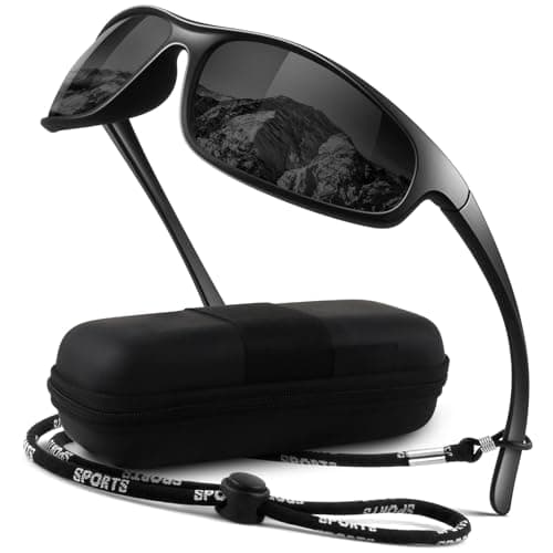 Image of LINVO Polarised Sports Sunglasses for Men Women,Ultralight Wrap Around UV400 Protection Sun Glasses for Driving Fishing