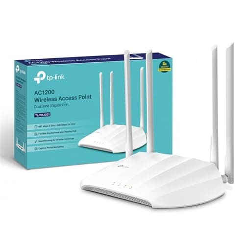 Image of TP-Link TL-WA1201 AC1200Mbps Dual-Band Access Point, Supports Passive PoE, Gigabit Port for Wired Devices, Supports Access Point, Range Extender, Multi-SSID, and Client modes, Boosted Coverage
