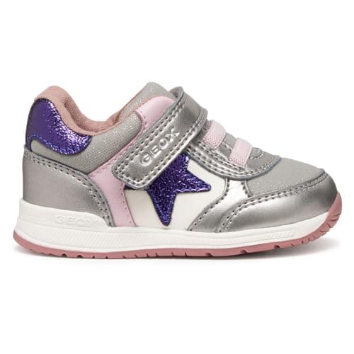 Image of Geox Baby B Rishon Girl First Steps Dk Silver/Purple, 25 EU