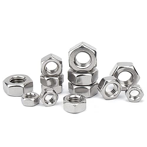 Image of M2(2mm) 304 Stainless Steel Hex Nut for Bolts & Screws Full Nuts with Coarse Thread DIN 934(Pack of 20)