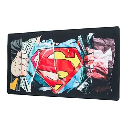Image of Grupo Erik Large Mouse Mat - DC Comics Superman Gifts | Gaming Mouse Pad XXL 80 x 35 cm - 31.5 x 13.8 in, Desk Mat Large, Gaming Desk Accessories | DC Comics Gifts under 20 Pounds