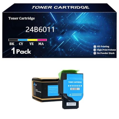 Image of 24B6011 24B6008 24B6009 24B6010 Toner Cartridge with chip Replacement for XC2132 XC2130 Toner Compatible for Lexmark XC2130 XC2132 C2132 Laser Printer,Cyan-1 Pack