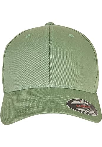 Image of Flexfit Unisex Wooly Combed Baseball Cap, Dark Green, L/XL