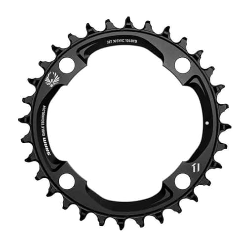 Image of Sram Unisex X-sync Eagle Chain rings, Black, standard size UK