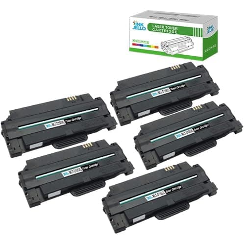 Image of InkJello Compatible Toner Cartridges Replacement for Samsung ML-1910 1915 ML-2525 ML-2525W ML-2540 ML-2545 ML-2580n SCX-4600 SCX-4623F SCX-4623fn SCX-4623FW SF-650 SF-650P MLT-D1052L (Black, 5-Pack)