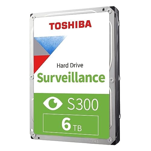 Image of Toshiba S300 6TB Internal Surveillance Hard Drive, 3.5’’ SATA HDD, Supports up to 64 HD cameras at a 180TB/Year workload (HDWT860UZSVA)