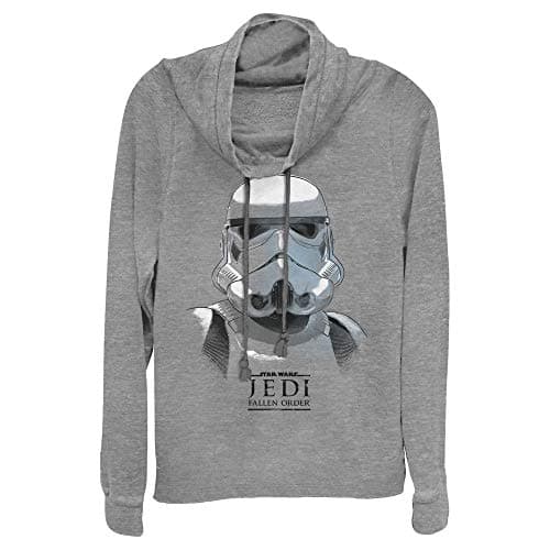 Image of STAR WARS Women's Trooper Mask Sweater, Gray Heather, 3X-Large