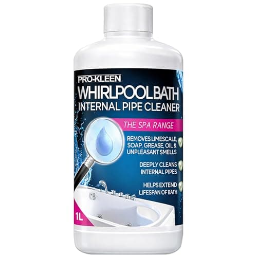 Image of Pro-Kleen Whirlpool Bath Internal Pipe Cleaner (1L) - Provides a Deep, Hygienic Clean to Remove Limescale, Soap, Oil, Grease & Unpleasant Smells from Internal Pipes