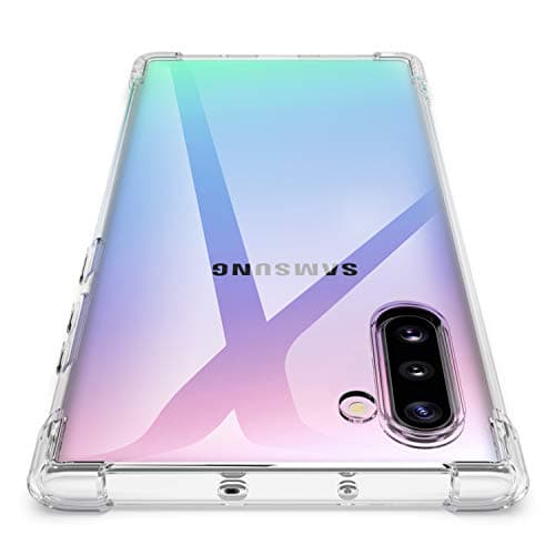 Image of Losvick Case for Samsung Galaxy Note 10, Transparent Ultra Thin Silicone TPU Case, Shockproof Bumper Protection Four Corners Reinforced Cover for Samsung Galaxy Note 10, Transparent